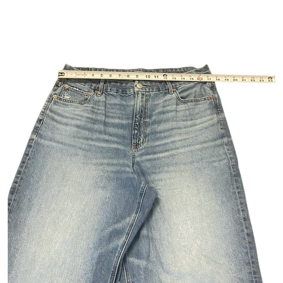 American Eagle Curvy Super High Rise Baggy Straight Jeans Womens 16 Reg - Picture 3 of 9